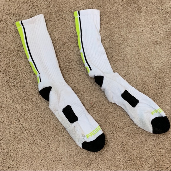 Nike Other - Nike Mid Calf White/Neon Athletic Socks⭐️